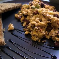 scrambled tofu! Pure protein  at Rabbit Run - Maybe closed in St Petersburg