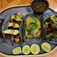 Tacos. 1 of each on the menu at Jamaica Café in Guadalajara
