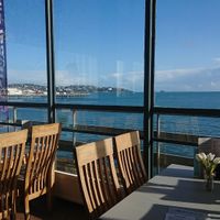 Panoramic sea views, three of the four sides of the restaurant are floor to ceiling windows at Shoreline in Paignton