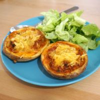 Baked stuffed potatoes at Wash'Up Café Laverie Cosy in Paris