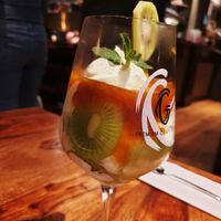 Tropical dessert with kiwi mousse at Gossimijne in Venray