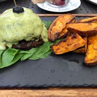 Vegan burger with sweet potatoes at Bistorante 654 in Szklarska Poreba