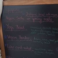 Temporary menu at Bonjour in Tivat