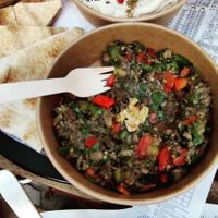 Babaganough and hummus at Maha in Brussels