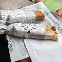 Falafel wrap at Maha in Brussels