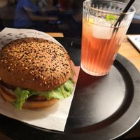 Vegan Falafel Burger at Maha in Brussels