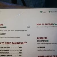 Menu at Maha in Brussels