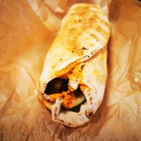 Falafel wrap at Maha in Brussels