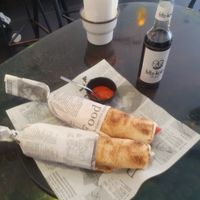 Falafel wrap at Maha in Brussels