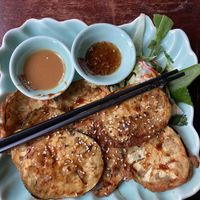 Fried eggplant with a creamy sauce  at Top Tep - Modern Vietnamese Kitchen & Bar in Berlin