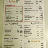 Regular menu at La Casa Fundida in Sevilla