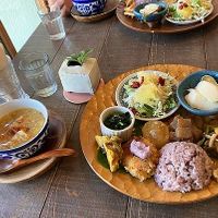 Delicious Japanese style set menu for lunch at Cafe Indigo in Kagoshima