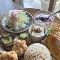 Set meal  at Cafe Indigo in Kagoshima