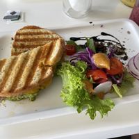 The mushroom and avocado grilled sandwich at Calma Cafe in Gran Canaria