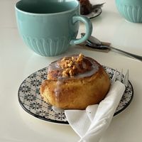 The vegan cinnamon swirl at Calma Cafe in Gran Canaria