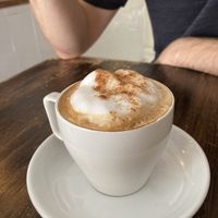 Cappuccino with oat milk  at Calma Cafe in Gran Canaria