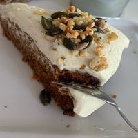  DELICIOUS vegan carrot cake  at Calma Cafe in Gran Canaria