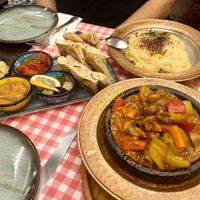 Hummus, vegan mezze and tasty veggies at Galata Lily in Istanbul