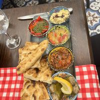 Vegan mezze  at Galata Lily in Istanbul