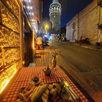 Terrace with a view on Galata Tower at Galata Lily in Istanbul