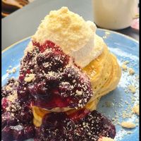 blueberry pancake at Seven Sundays in Dusseldorf