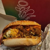 new burger!!! at Holy Cow in Kuwait City