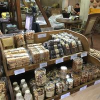 Trail mix, cookies and other vegan to-go items up front  at Tukies Coconut Shop - Jl. Monkey Forest in Ubud