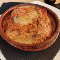 Vegan lasagne at La Divina Comedia in Valencia