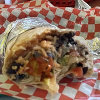 Face it taking a picture of a burrito is not glamorous, but the flavors are great    at La Cumbre Taqueria in San Francisco