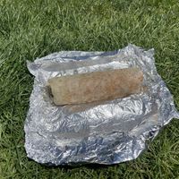 Instant picnic. Vegan deluxe burrito    at La Cumbre Taqueria in San Francisco