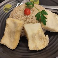 Tofu with fried rice at Oppa in Leicester