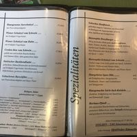 Menu  at Bierosophie in Vienna