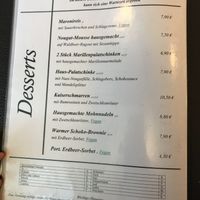 Menu  at Bierosophie in Vienna
