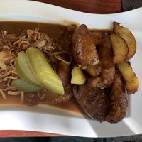 Veganer Zwiebelrostbraten  at Bierosophie in Vienna