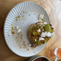 Avo on toast with dukkha and vegan cheese. Really nice!  at Ray's in Darwin