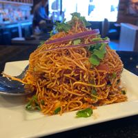 chinese bhel*
vegan
(room temperature)
crispy noodle. onion. cucumber. tomato. at Inchin's Bamboo Garden in Sunnyvale