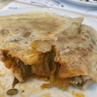 Veggies and vegan meat (fajita style) crepes   at CrepeCafe in Astana