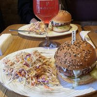 Beyond meat burger at Mission in Moscow