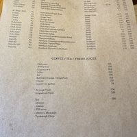 Menu at Mission in Moscow