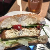 Delightful tofu patty  at Mission in Moscow