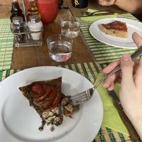 quiche de lentejas con queso de cabra  at La Garza in La Palma