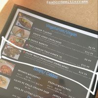 Plus additional vegan items: vegan soup, vegan hibiscus meat tacos (my favorite) at Sabor de mi Tierra Mexican Grill in Stone Park