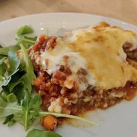 Aubergine lasagna at Birosta in Zaragoza