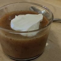 Shake peach at Birosta in Zaragoza