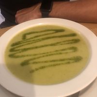 Crema fria de calabacin at Birosta in Zaragoza