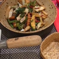 Stir fry veggies  at Giggling Squid in Norwich