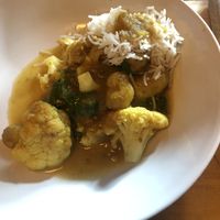 This was all of the curry and half of the rice  at The Olive Branch in Oakham