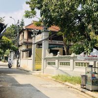 Temple opposite the banh mi cart at Banh Mi Cart in Hue