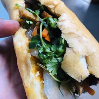 Banh mi fillings at Banh Mi Cart in Hue