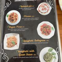 Menu at Govinda's in Phuket